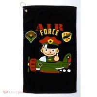 Air Force Pilot Boy Cartoon Golf Towel thumb 0