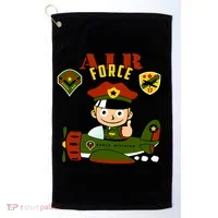 Air Force Pilot Boy Cartoon Golf Towel thumb 0