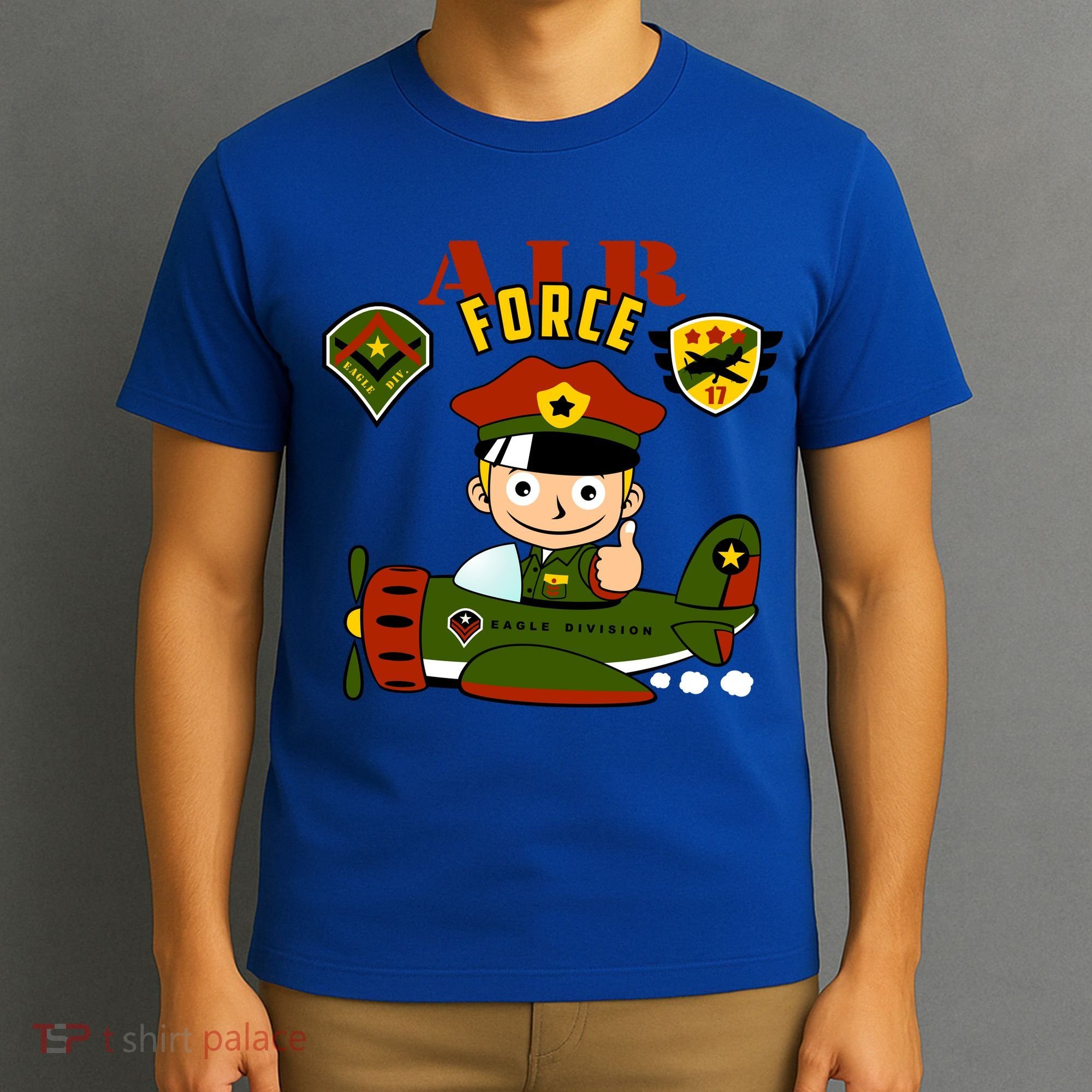 Air Force Pilot Boy Cartoon T-Shirt