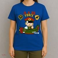 Air Force Pilot Boy Cartoon T-Shirt thumb 4