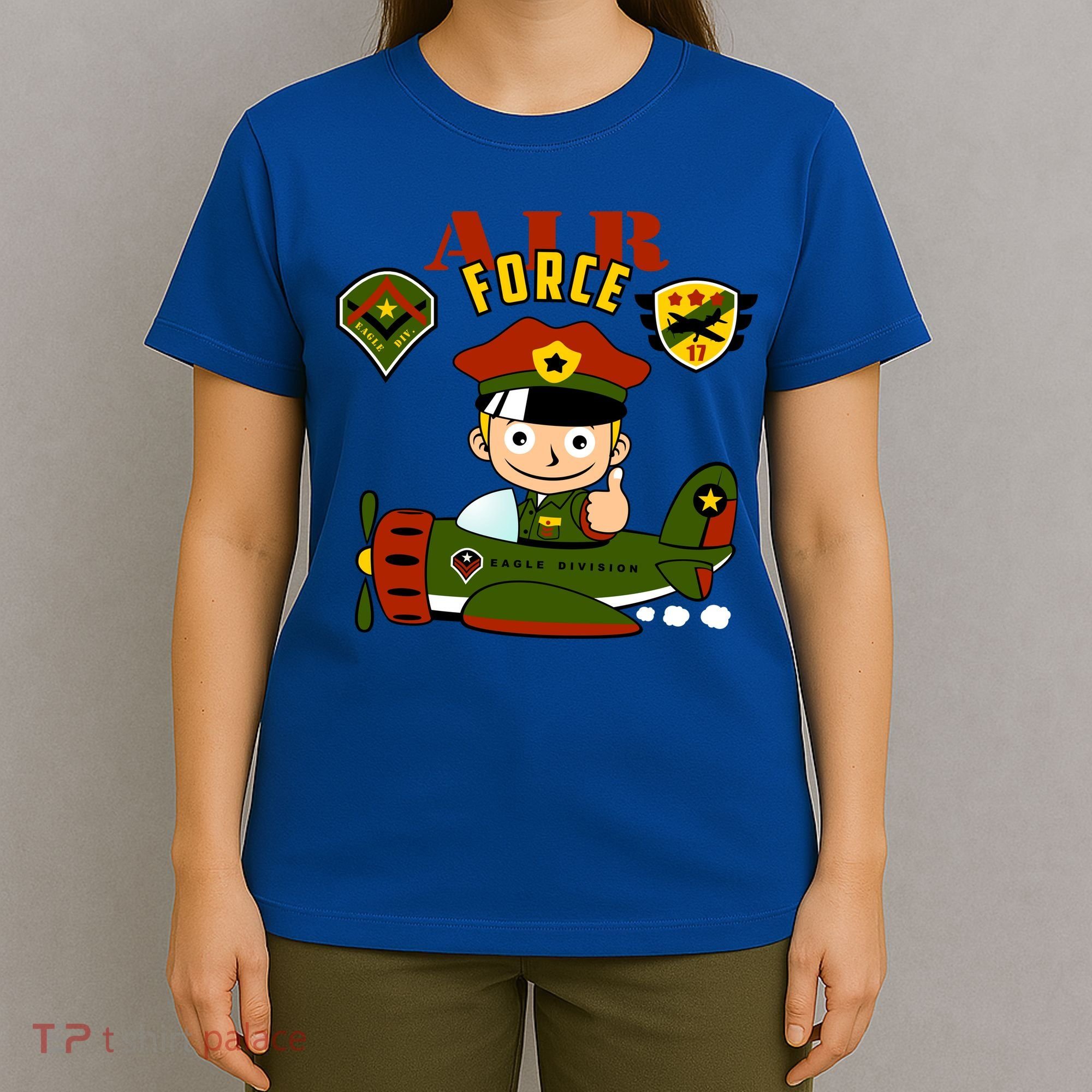 Air Force Pilot Boy Cartoon T-Shirt