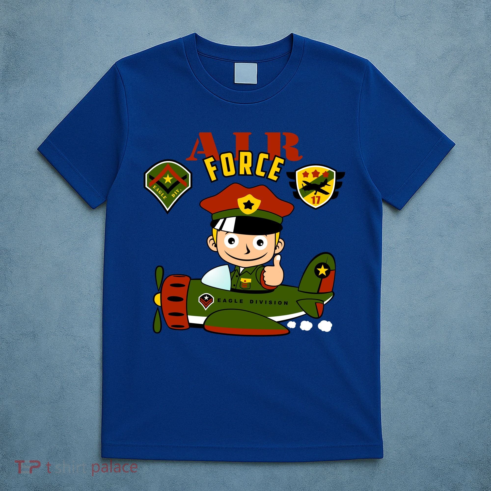 Air Force Pilot Boy Cartoon T-Shirt