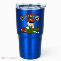 Air Force Pilot Boy Cartoon Tumbler thumb 0