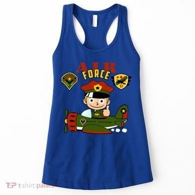 Air Force Pilot Boy Cartoon Women's Tank Top