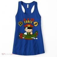 Air Force Pilot Boy Cartoon Women's Tank Top thumb 0