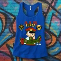 Air Force Pilot Boy Cartoon Women's Tank Top thumb 3