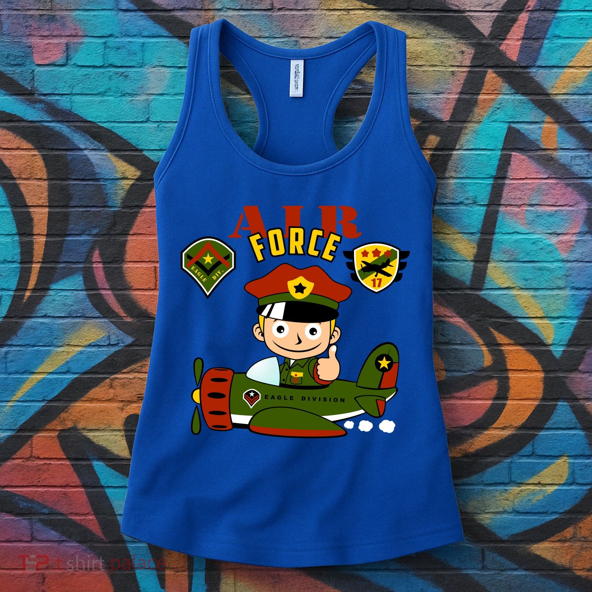 Air Force Pilot Boy Cartoon Women's Tank Top