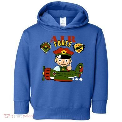 Air Force Pilot Boy Cartoon Toddler Hoodie