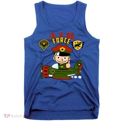 Air Force Pilot Boy Cartoon Tank Top