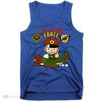 Air Force Pilot Boy Cartoon Tank Top thumb 0