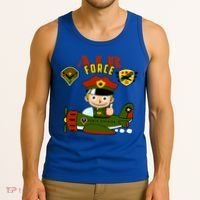Air Force Pilot Boy Cartoon Tank Top thumb 3