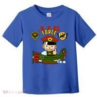 Air Force Pilot Boy Cartoon Toddler T-Shirt thumb 0