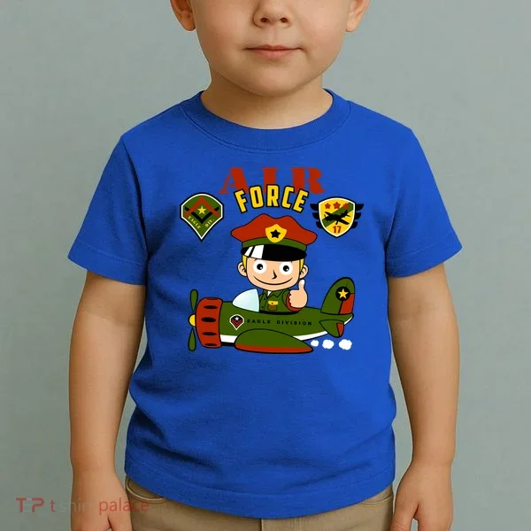 Air Force Pilot Boy Cartoon Toddler T-Shirt