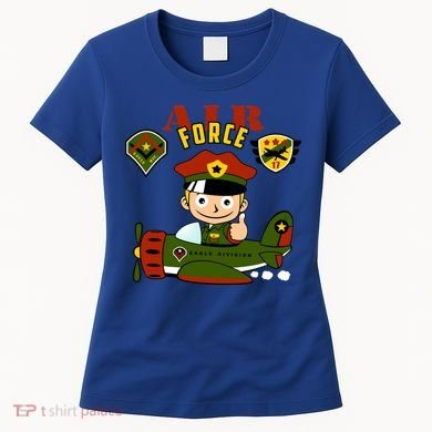 Air Force Pilot Boy Cartoon Women's T-Shirt