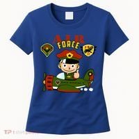 Air Force Pilot Boy Cartoon Women's T-Shirt thumb 0