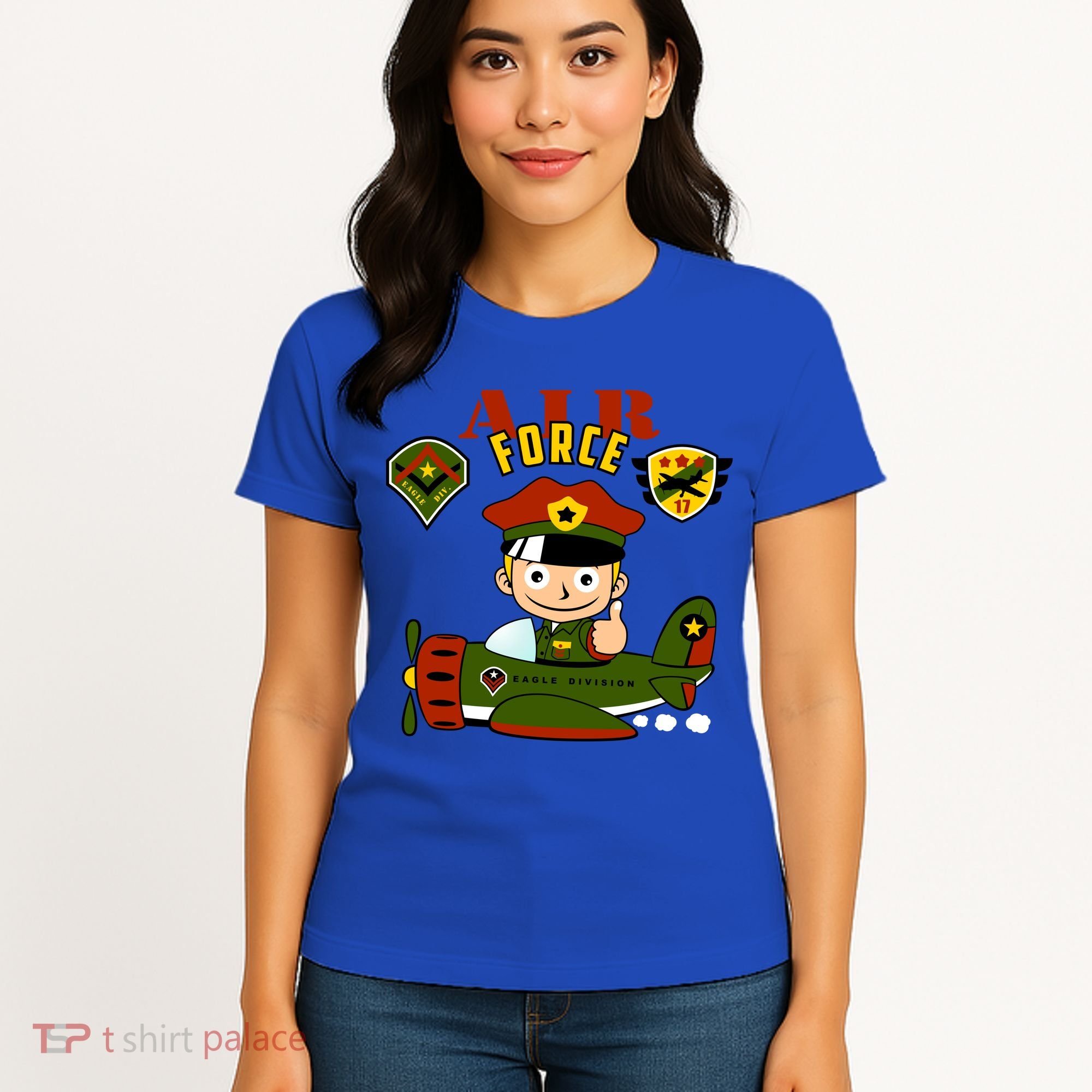 Air Force Pilot Boy Cartoon Women's T-Shirt