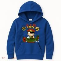 Air Force Pilot Boy Cartoon Kids Hoodie thumb 0