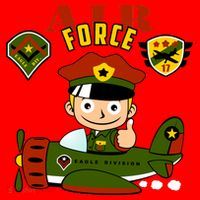 Air Force Pilot Boy Cartoon Santa Hat thumb 1