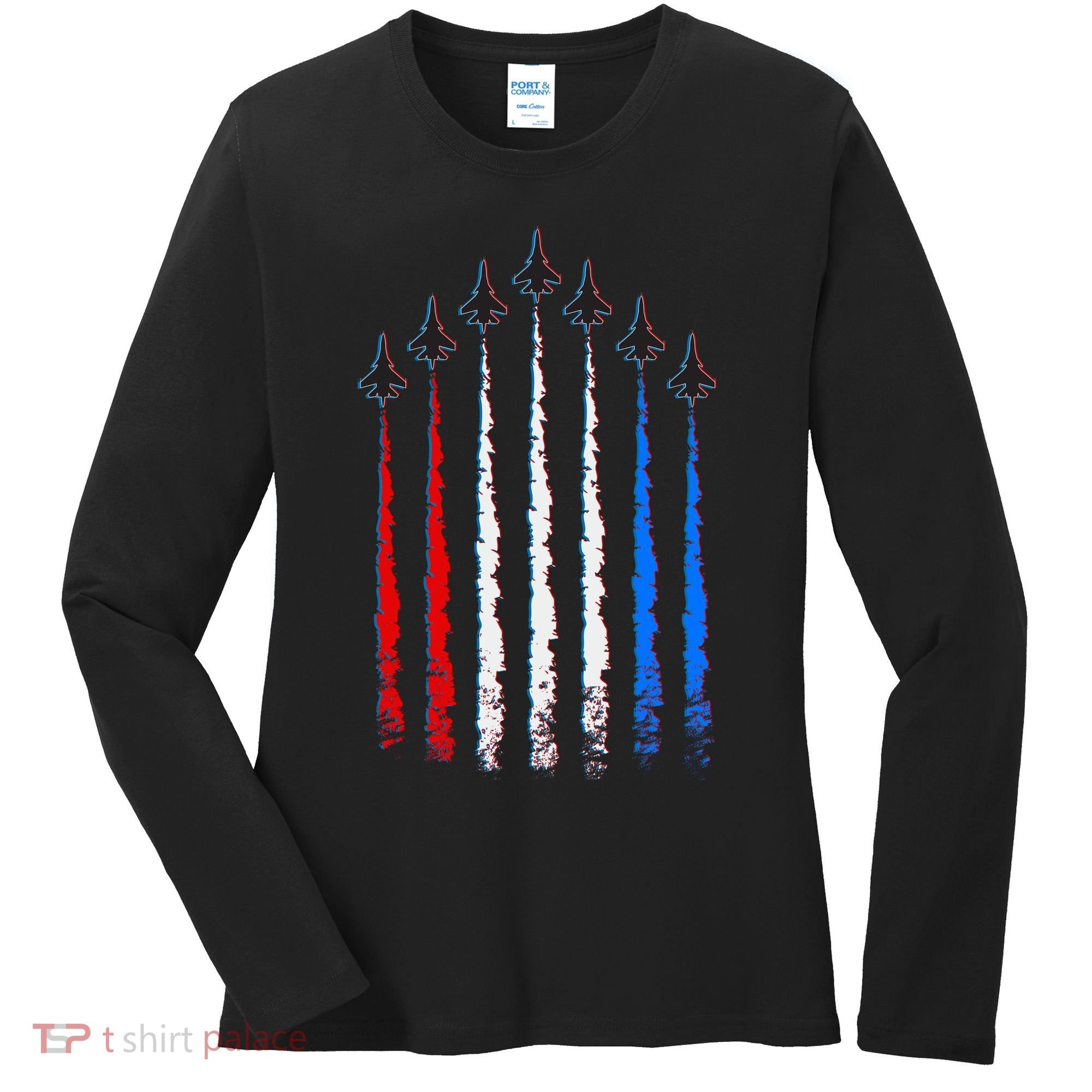 AIr Force Red White & Blue Trail Women's Long Sleeve Shirt