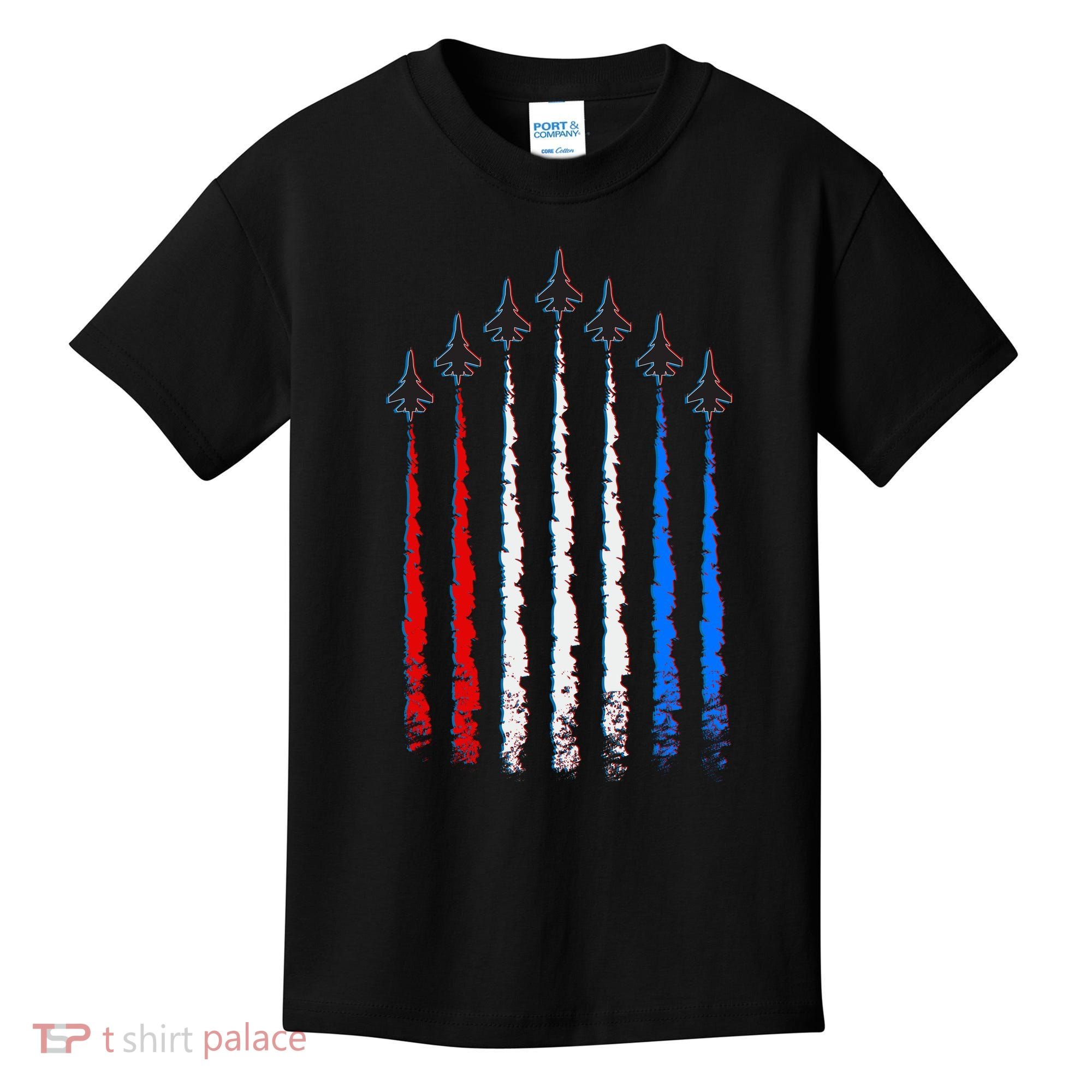 AIr Force Red White & Blue Trail Kids T-Shirt