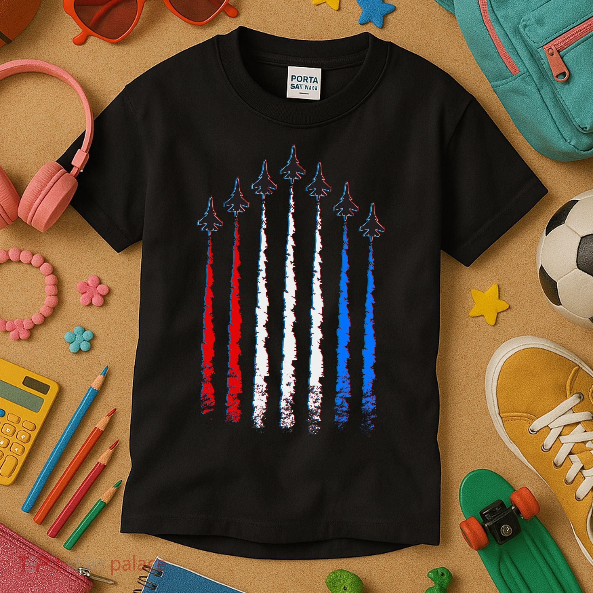 AIr Force Red White & Blue Trail Kids T-Shirt