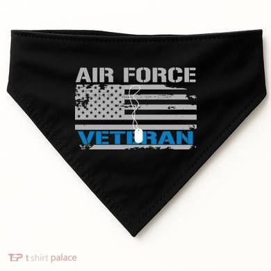 Air Force Veteran Flag USA-Made Doggie Bandana