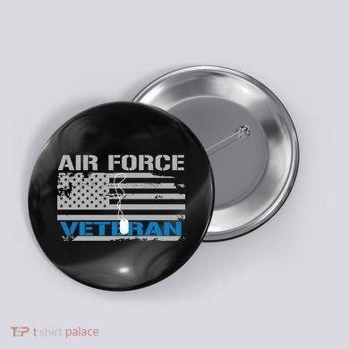 Air Force Veteran Flag Button