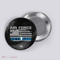 Air Force Veteran Flag Button thumb 0