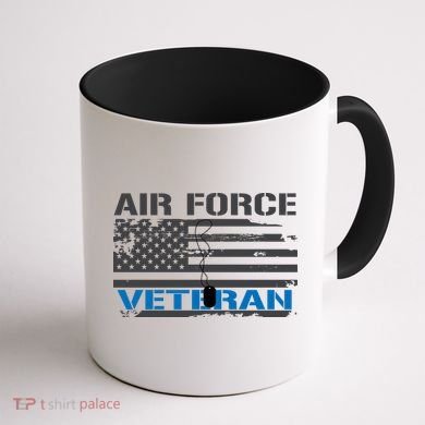 Air Force Veteran Flag Coffee Mug back