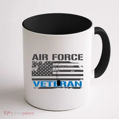 Air Force Veteran Flag Coffee Mug back