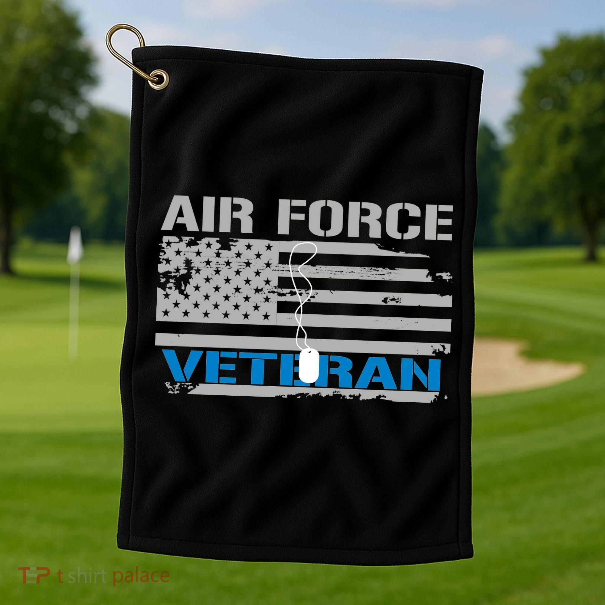 Air Force Veteran Flag Golf Towel