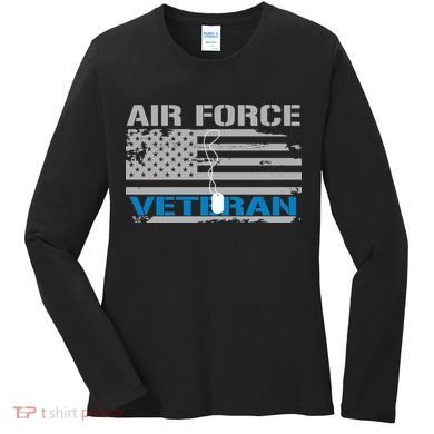 Air Force Veteran Flag Women's Long Sleeve Shirt