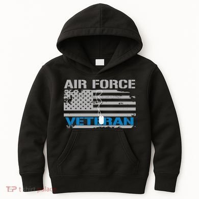Air Force Veteran Flag Kids Hoodie