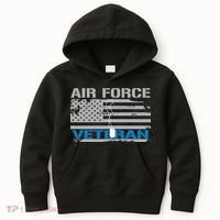 Air Force Veteran Flag Kids Hoodie thumb 0