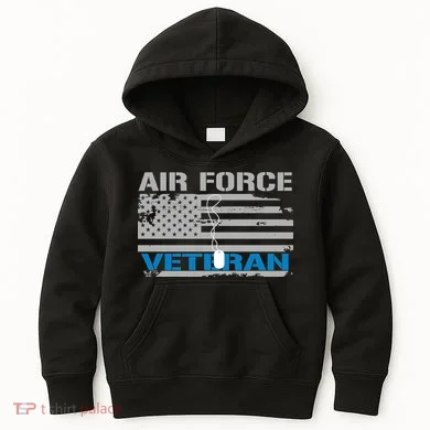 Air Force Veteran Flag Kids Hoodie
