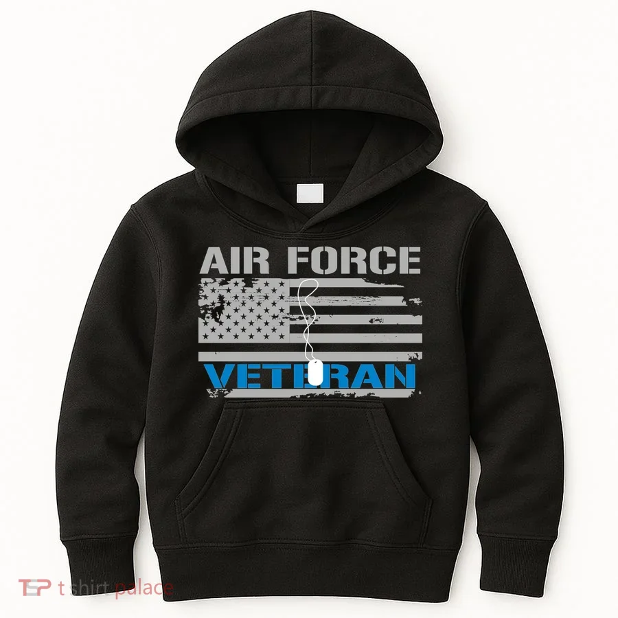 Air Force Veteran Flag Kids Hoodie