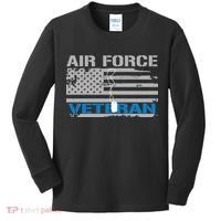 Air Force Veteran Flag Kids Long Sleeve Shirt thumb 0