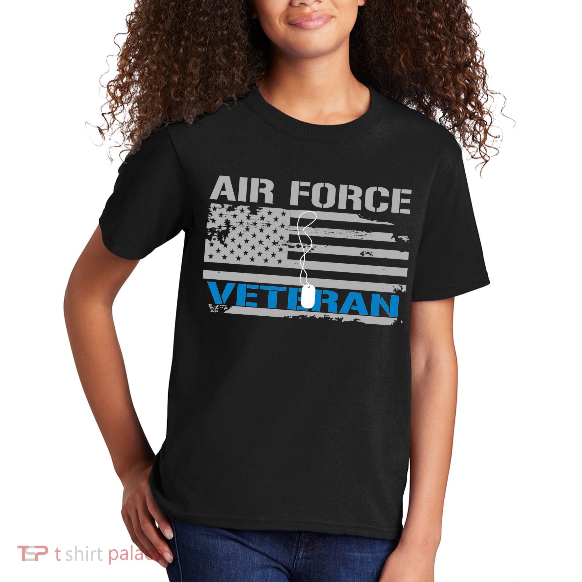 Air Force Veteran Flag Kids T-Shirt