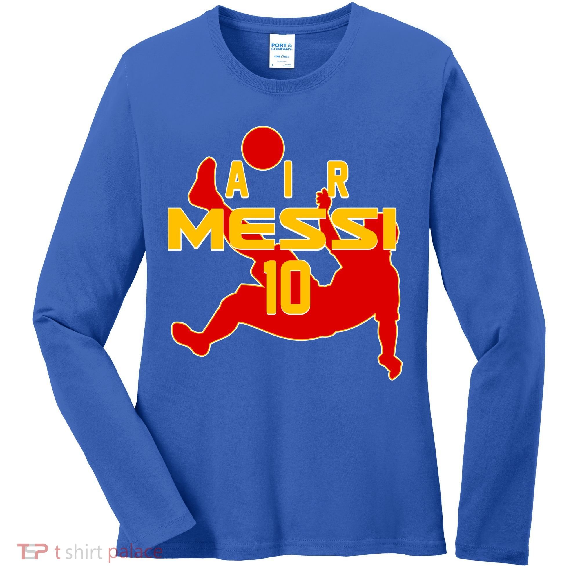 Air Messi No 10 Spain Soccer Futbol Women's Long Sleeve Shirt