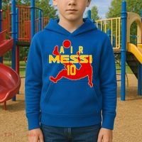 Air Messi No 10 Spain Soccer Futbol Kids Hoodie thumb 2