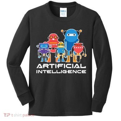 Artificial Intelligence Robots Computer Science AI Kids Long Sleeve Shirt