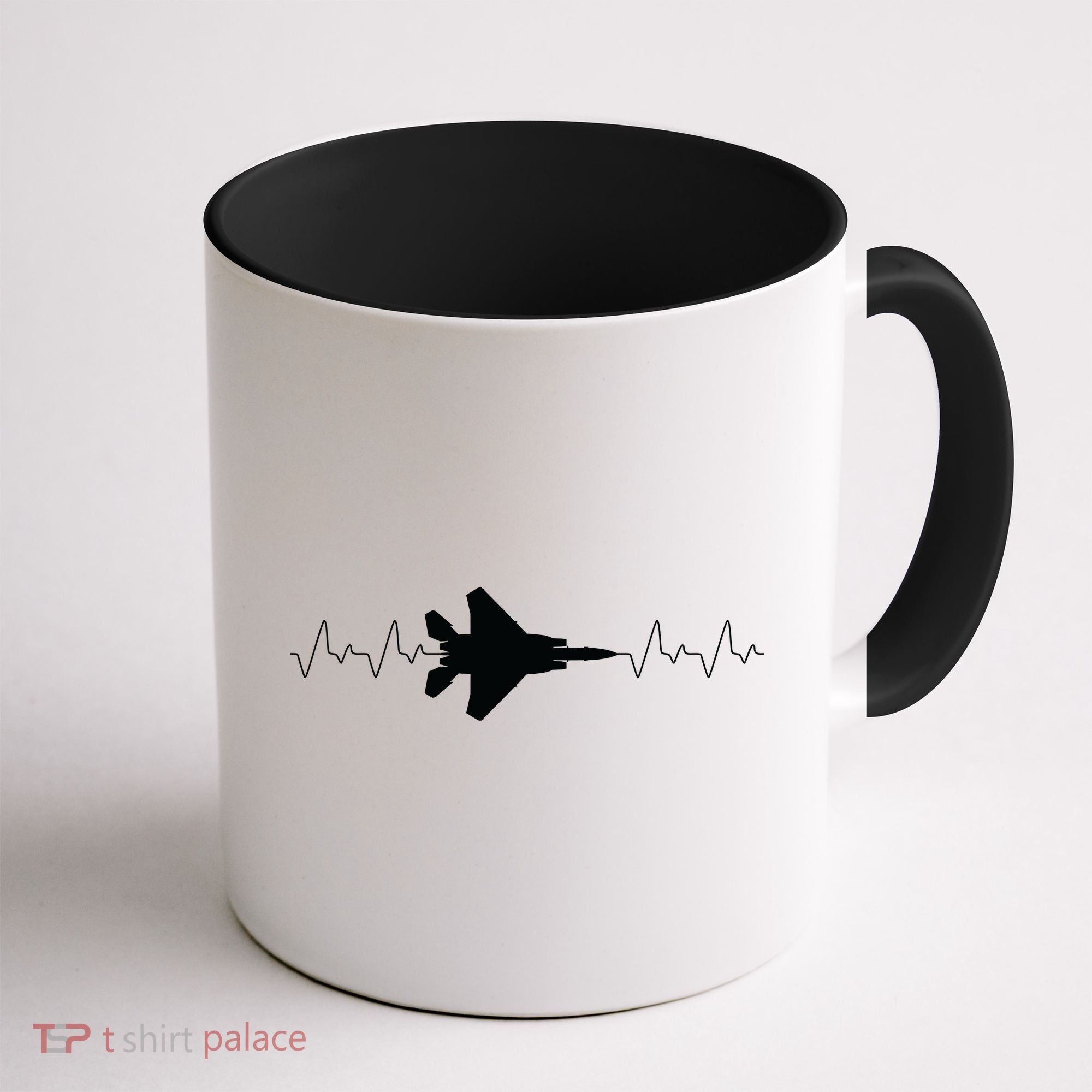 Airplane Pilot Air force Heartbeat Coffee Mug