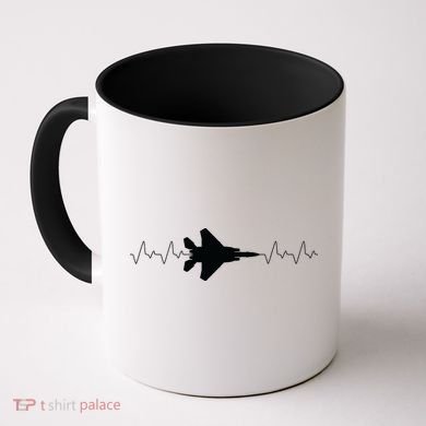Airplane Pilot Air force Heartbeat Coffee Mug