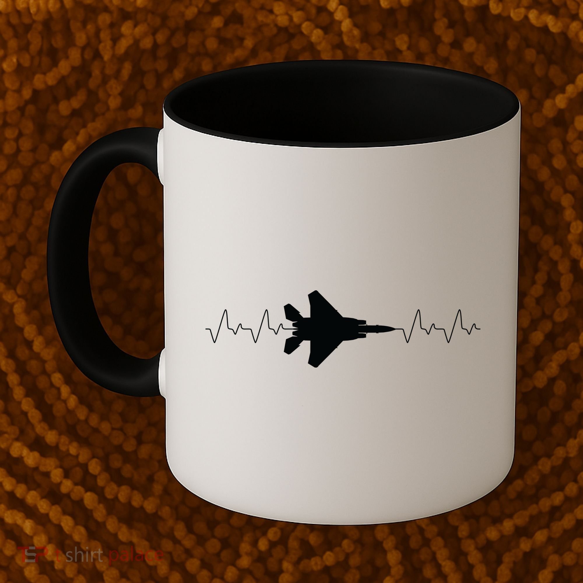 Airplane Pilot Air force Heartbeat Coffee Mug