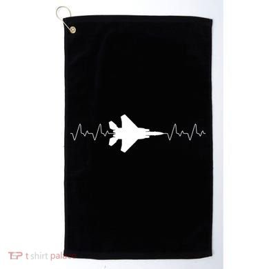 Airplane Pilot Air force Heartbeat Golf Towel