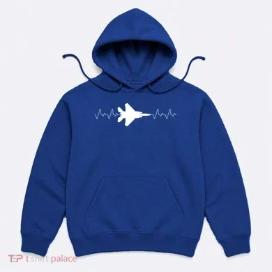 Airplane Pilot Air force Heartbeat Hoodie