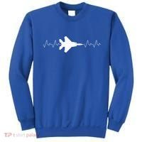 Airplane Pilot Air force Heartbeat Sweatshirt thumb 0