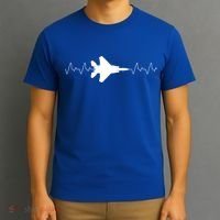 Airplane Pilot Air force Heartbeat T-Shirt thumb 3