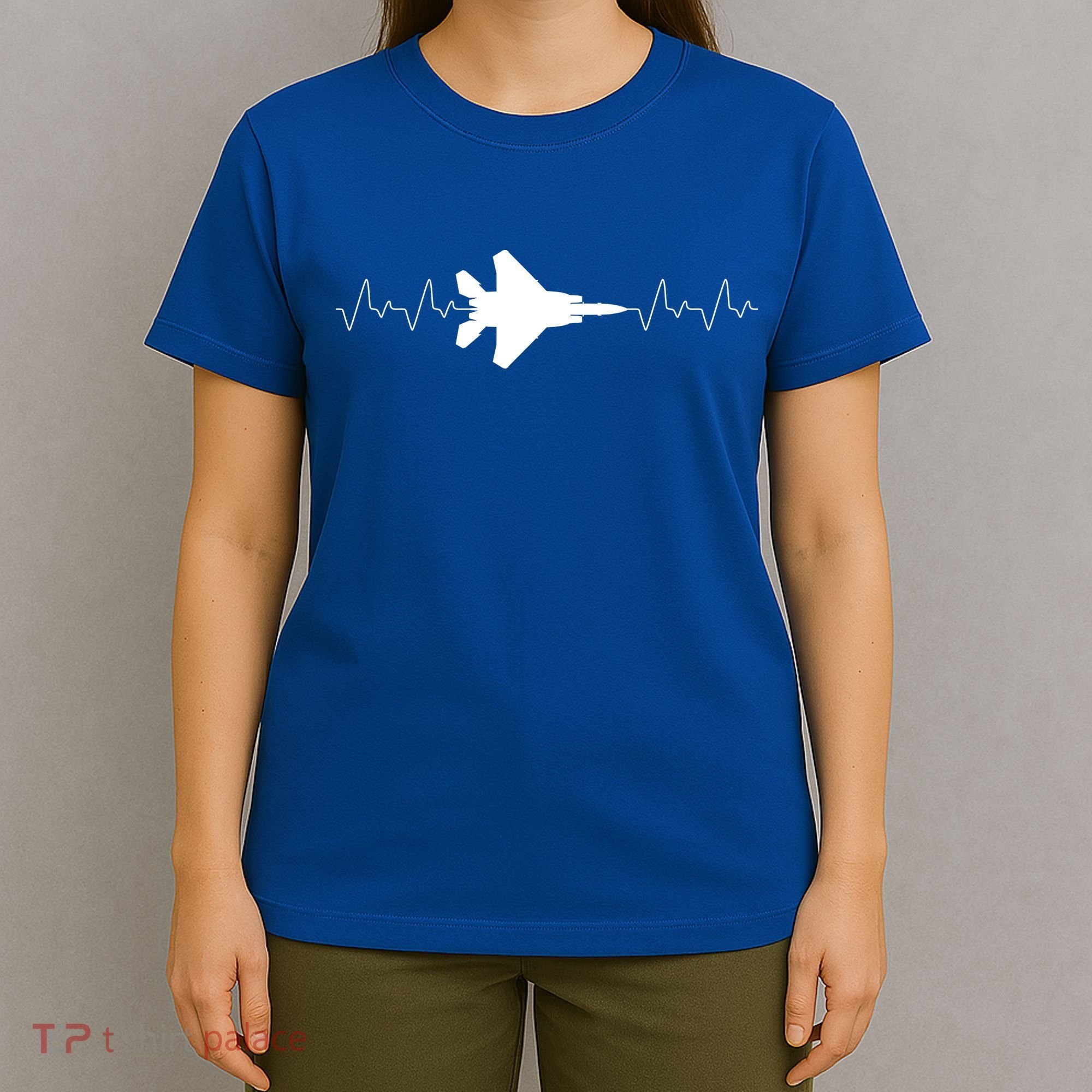 Airplane Pilot Air force Heartbeat T-Shirt