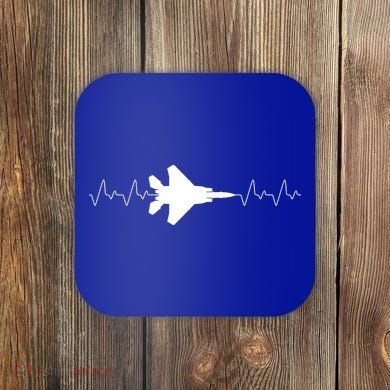 Airplane Pilot Air force Heartbeat Coaster